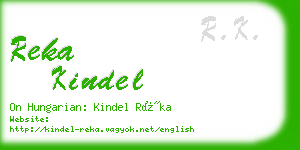 reka kindel business card